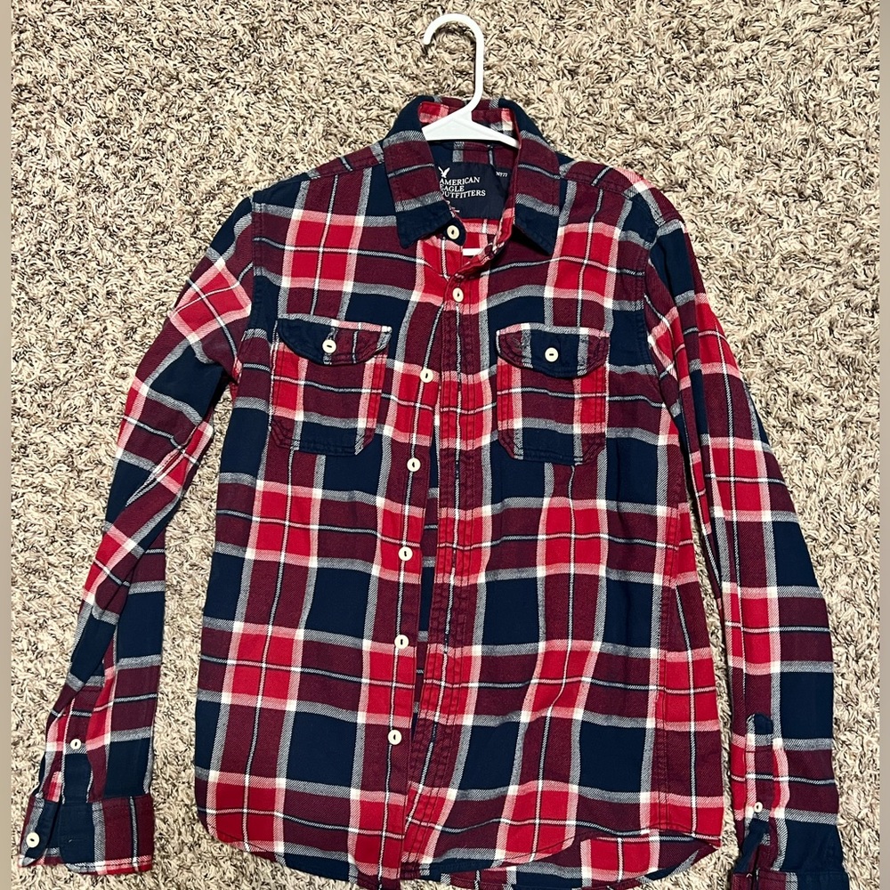 American Eagle Flannel (Red/Blue) (S) (Athletic Fit)